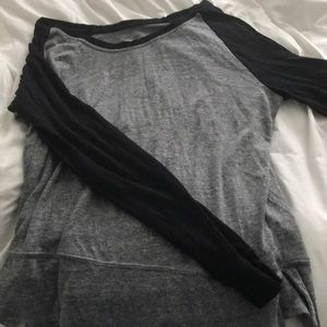 black and gray women’s long sleeve